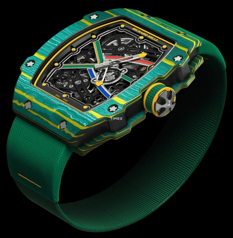 Richard Mille,Not Tourbillon 38.70x47.52mm,38.70x47.52mm,Carbon TPT,Skeleton,Automatic,50hours,In-house Caliber,Karim Benzema,Jayson Tatum,Taco Jay,RM 67,RM 67-02 Wayde Van Niekerk