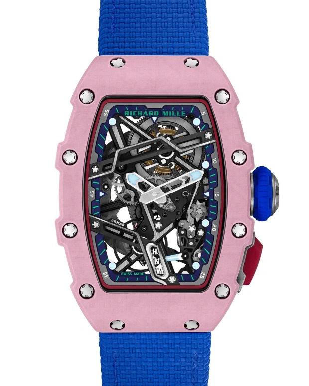 Richard Mille,Not Tourbillon 30.50x44.95mm,30.50x44.95mm,Quartz TPT,Skeleton,Automatic,Sapphire,Crystal Glass,Tonneau,Yuliia Levchenko,RM 07,RM 07-04 Yuliya Levchenko