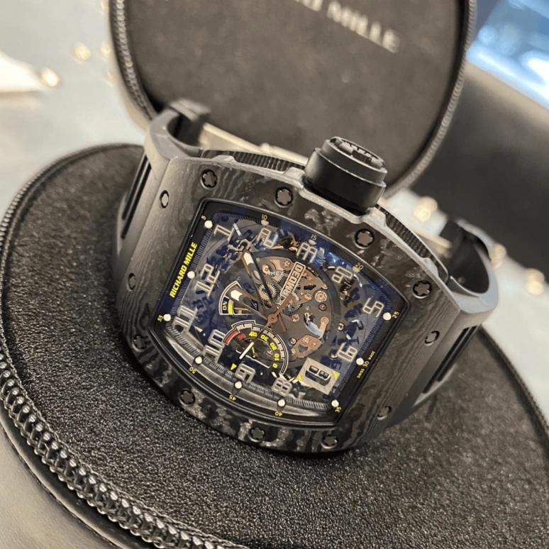 Richard Mille,Not Tourbillon 42.70x50mm,42.70x50mm,NTPT,Skeleton,Automatic,Day,Power Reserve Indicator,Function Selector,RM 030 Candy