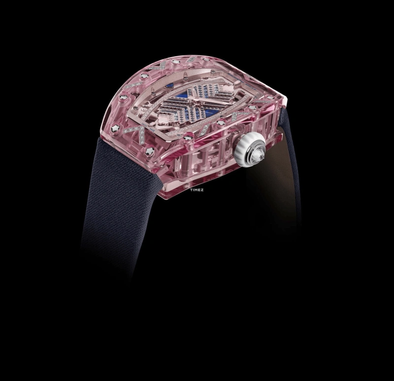 Richard Mille,Not Tourbillon 46.75x32.90mm,46.75x32.90mm,Sapphire,Pink,Automatic,50hours,In-house Caliber,RM 07,RM 07-02 Sapphire Pink Set