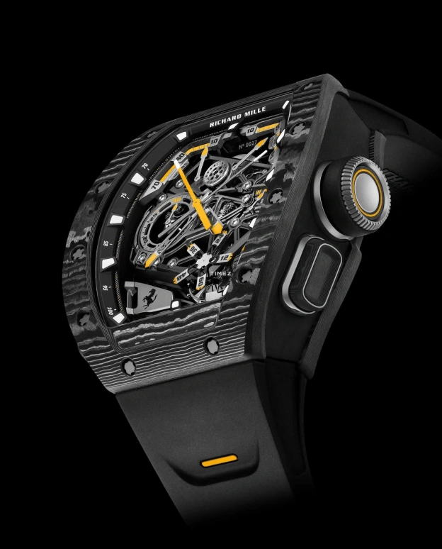 Richard Mille,Tourbillon 42.90mm,42.90mm,Carbon TPT,Skeleton,Grey,Handwound,Chronograph,Power Reserve Indicator,Tourbillon,Rattrapante,70hours,In-house Caliber,RM 43,RM 43-01 FERRARI NTPT
