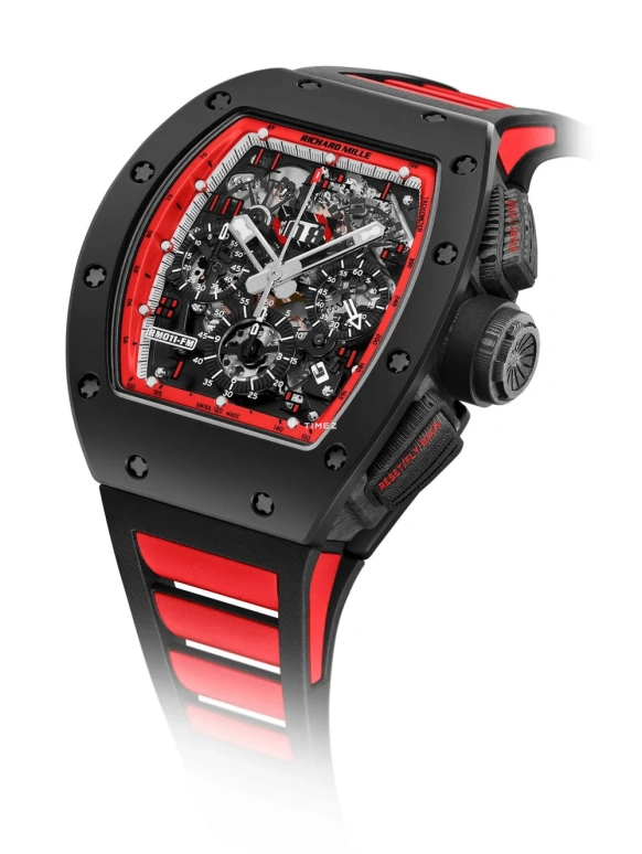 Richard Mille,Not Tourbillon 40x50mm,40x50mm,Ceramic,Black,Automatic,Chronograph,Month,Day,World Time,Tonneau,RM 011 Felipe Massa BLACK CE