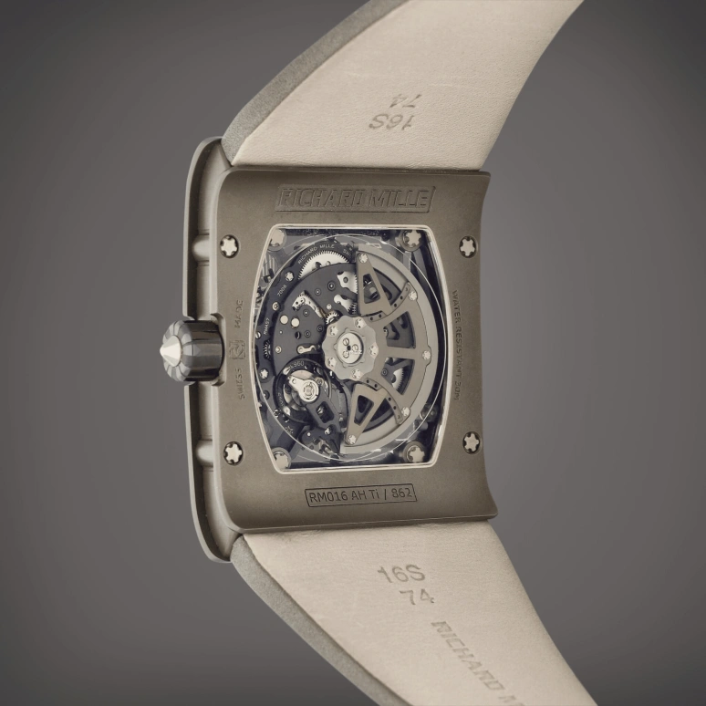 Richard Mille,Not Tourbillon 38x49.80mm,38x49.80mm,Titanium,Skeleton,Automatic,Sapphire,Rectangular,Yeoh Choo Kheng,Michelle Yeoh,RM 016 AH TI