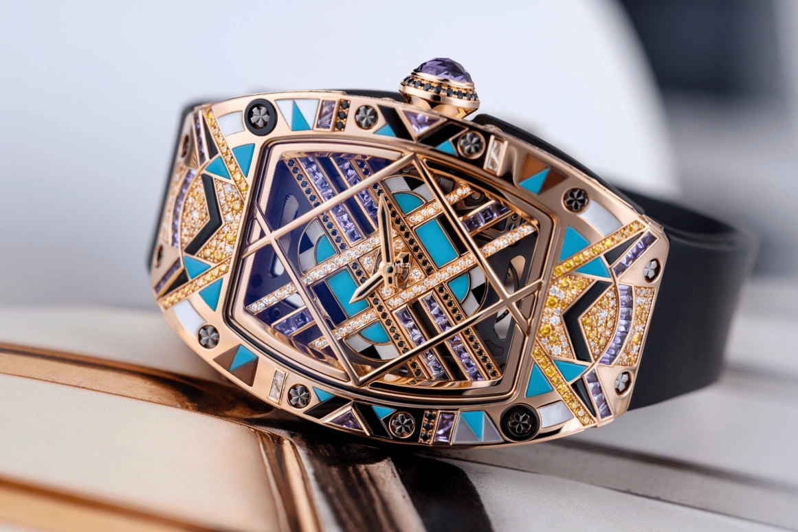 Richard Mille,Not Tourbillon 45.32mm,45.32mm,Red Gold,Multi-Color,Automatic,50hours,In-house Caliber,RM HJ,RM HJ-01 RG Unique