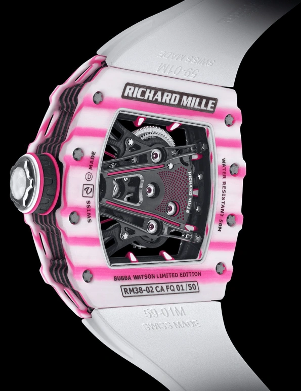 Richard Mille,Tourbillon 43.70x50.04mm,43.70x50.04mm,Carbon TPT,Skeleton,Handwound,Tourbillon,70hours,Gerry Bubba Watson,HZTTTAO,Z.TAO,RM 38,RM 38-02 Bubba Watson Tourbillon