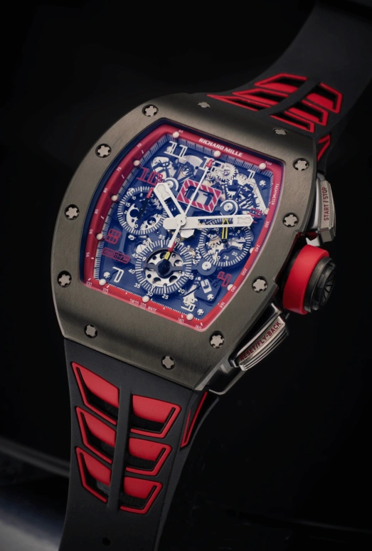 Richard Mille,Not Tourbillon 42x50mm,42x50mm,Titanium,Skeleton,Automatic,Chronograph,Day,Flyback,RM 011 Felipe Massa AH TI