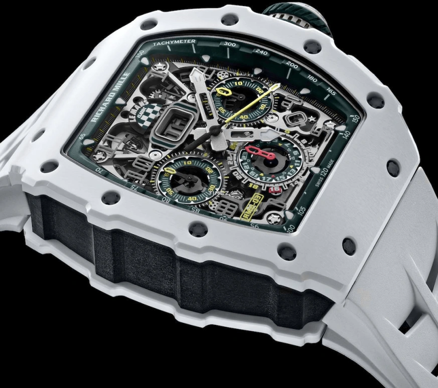 Richard Mille,Not Tourbillon 49.94x44.50mm,49.94x44.50mm,Ceramic,Skeleton,Automatic,Chronograph,Month,Day,Flyback,55hours,In-house Caliber,RM 11,RM 11-03 Le Mans Classic