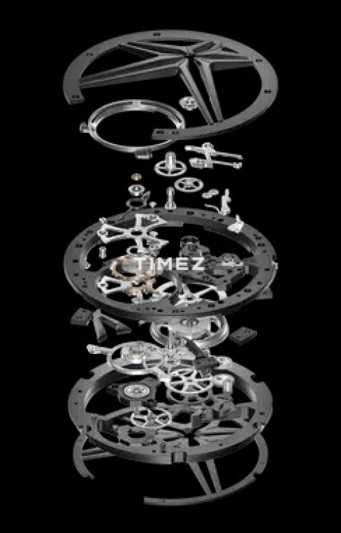 Roger Dubuis,Excalibur 42mm,42mm,White Gold,Silver,Skeleton,Handwound,Tourbillon,72hours,RDDBEX0989