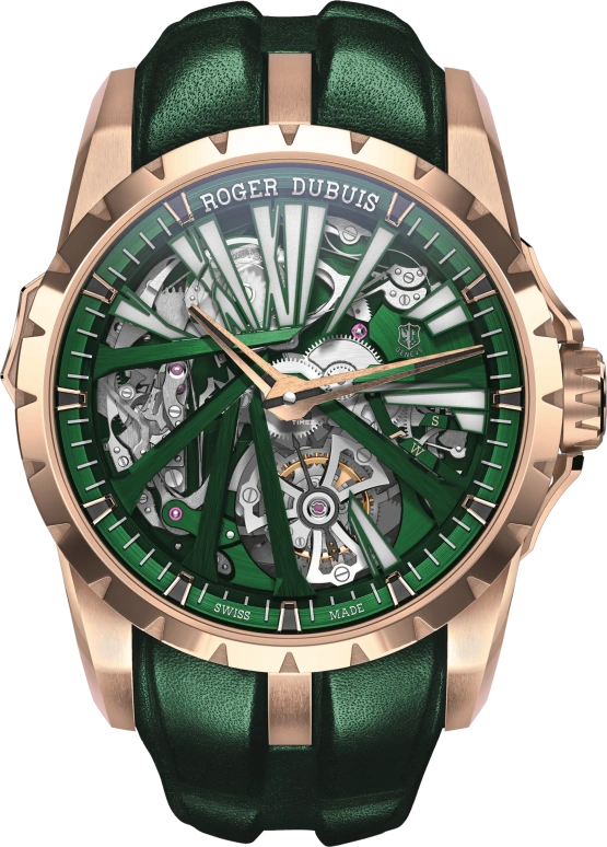 Roger Dubuis,Excalibur 45mm,45mm,Rose Gold,Green,Automatic,Tourbillon,Minute Repeater,RDDBEX1132