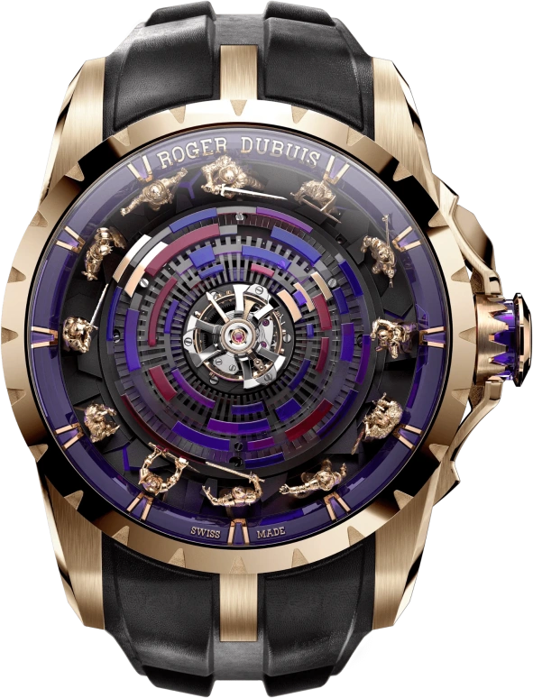 Roger Dubuis,Knights of The Round Table 45mm,45mm,Rose Gold,Handwound,72hours,In-house Caliber,RDDBEX1025