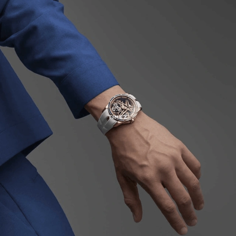 Roger Dubuis,Excalibur 42mm,42mm,Pink Gold,Skeleton,Rose Gold,Handwound,Tourbillon,72hours,RDDBEX1134