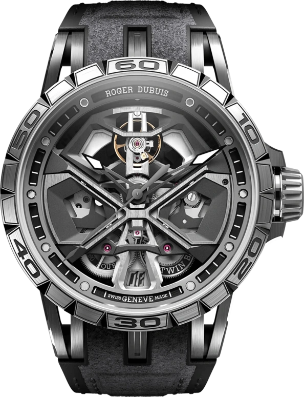 Roger Dubuis,Excalibur Spider 45mm,45mm,Titanium,Luminous,White,Black,Automatic,60hours,In-house Caliber,RDDBEX0748