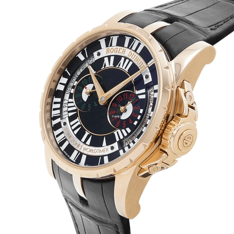 Roger Dubuis,Excalibur 45mm,45mm,Rose Gold,Black,Automatic,day-night-indication,RDDBEX0202