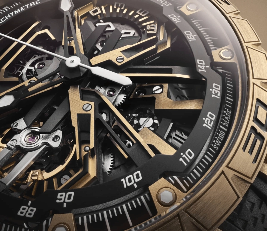 Roger Dubuis,Excalibur 45mm,45mm,Rose Gold,Black,Automatic,Chronograph,Day,Flyback,RDDBEX1138