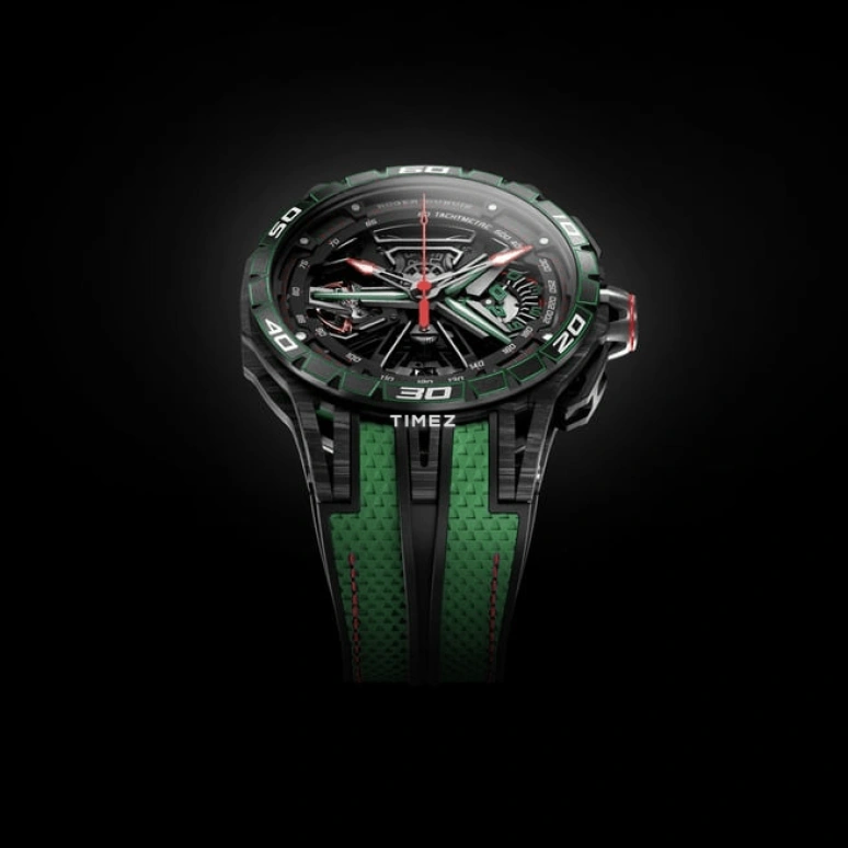 Roger Dubuis,Excalibur Spider 45mm,45mm,Carbon,Skeleton,Black,Automatic,Chronograph,Flyback,RDDBEX1102
