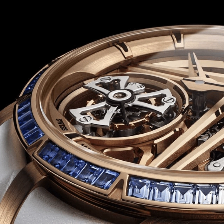 Roger Dubuis,Excalibur 42mm,42mm,Pink Gold,Skeleton,Rose Gold,Handwound,Tourbillon,72hours,RDDBEX1134