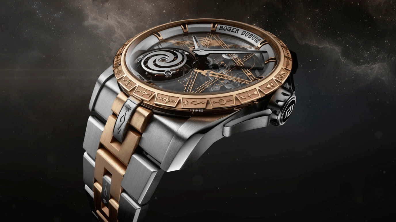 Roger Dubuis,Excalibur 42mm,42mm,Titanium,Rose Gold,Grey,Handwound,Tourbillon,72hours,RDDBEX1125