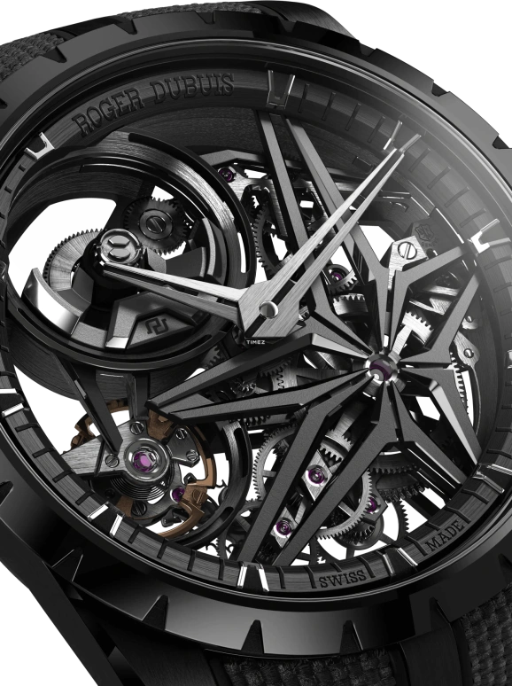 Roger Dubuis,Excalibur 42mm,42mm,Titanium,Black,Skeleton,Automatic,72hours,In-house Caliber,RDDBEX1136