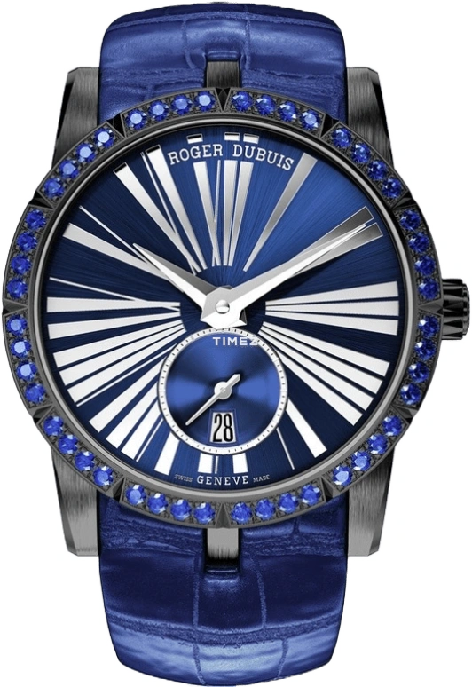 Roger Dubuis,Excalibur 36mm,36mm,Titanium,Blue,Automatic,48hours,In-house Caliber,RDDBEX0612