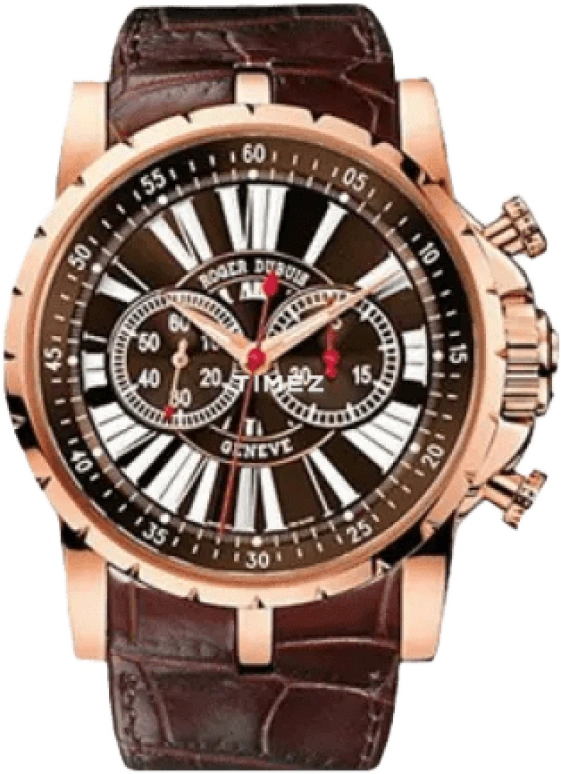 Roger Dubuis,Excalibur 45mm,45mm,Rose Gold,Coffee,Brown,Automatic,Round,RDDBEX0224