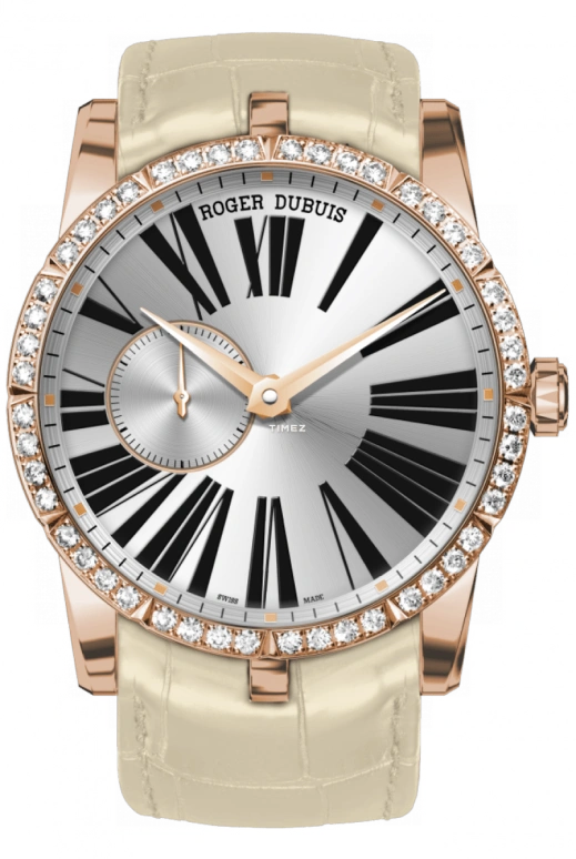 Roger Dubuis,Excalibur 42mm,42mm,Rose Gold,Silver White,Automatic,52hours,In-house Caliber,RDDBEX0359