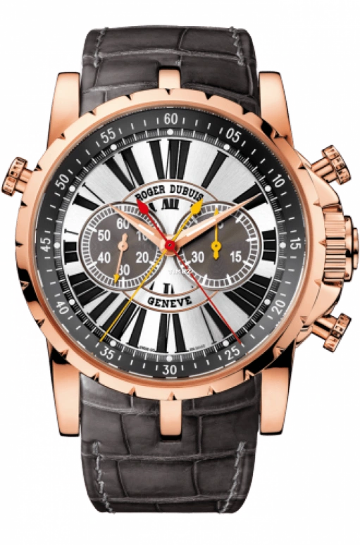Roger Dubuis,Excalibur 45mm,45mm,Rose Gold,White,42hours,In-house Caliber,Sapphire,Crystal Glass,RDDBEX0227