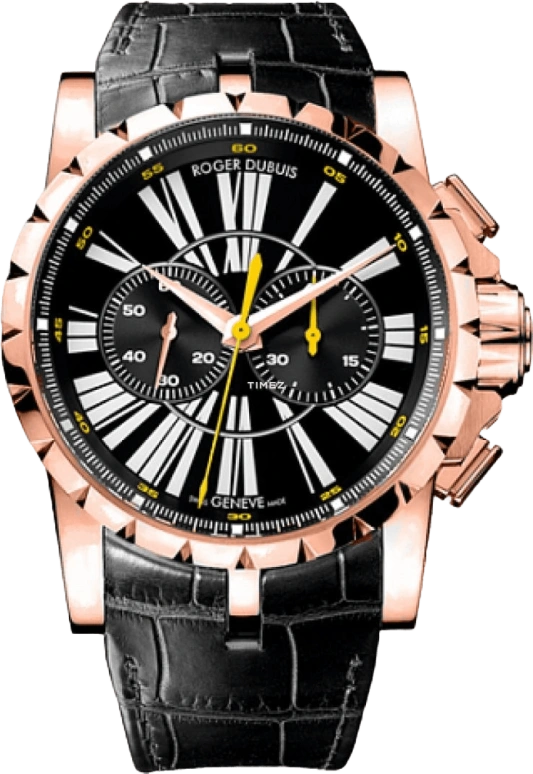 Roger Dubuis,Excalibur 45mm,45mm,Rose Gold,Black,Automatic,Chronograph,Sapphire,RDDBEX0223