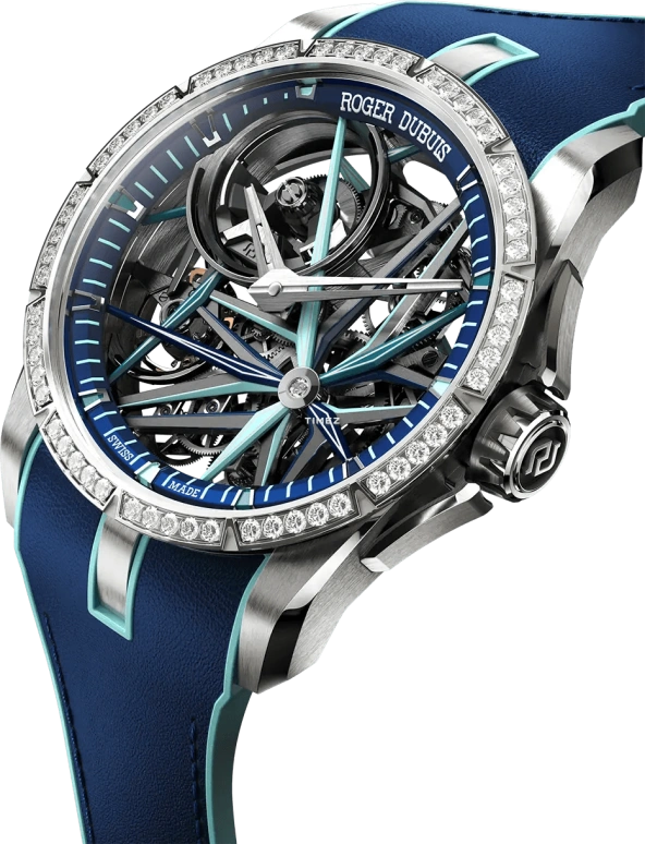 Roger Dubuis,Excalibur 42mm,42mm,White Gold,Skeleton,Blue,Automatic,72hours,In-house Caliber,RDDBEX1038