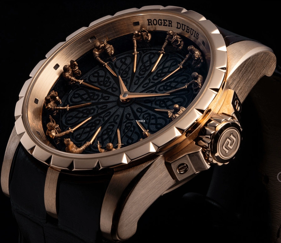 Roger Dubuis,Knights of The Round Table 45mm,45mm,Rose Gold,Black,Automatic,48hours,In-house Caliber,RDDBEX0511