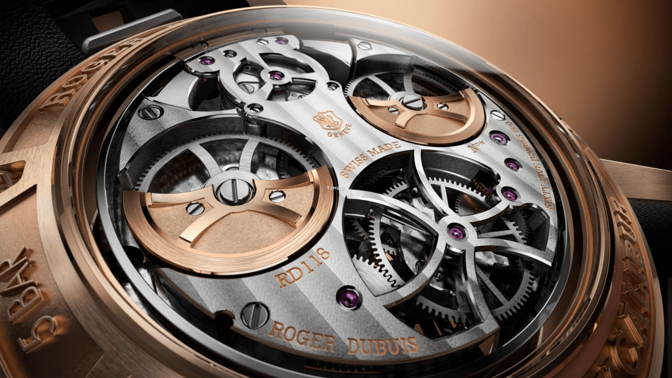 Roger Dubuis,Excalibur 45mm,45mm,Pink Gold,Rose Gold,Automatic,Perpetual Calendar,Month,Date,Day,60hours,In-house Caliber,RDDBEX1174