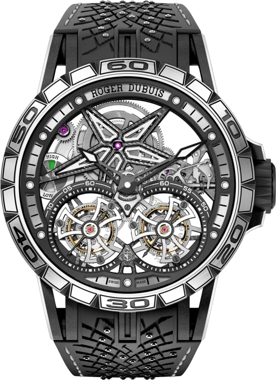 Roger Dubuis,Excalibur Spider 47mm,47mm,Titanium,Luminous,White,Black,Handwound,52hours,In-house Caliber,RDDBEX0805