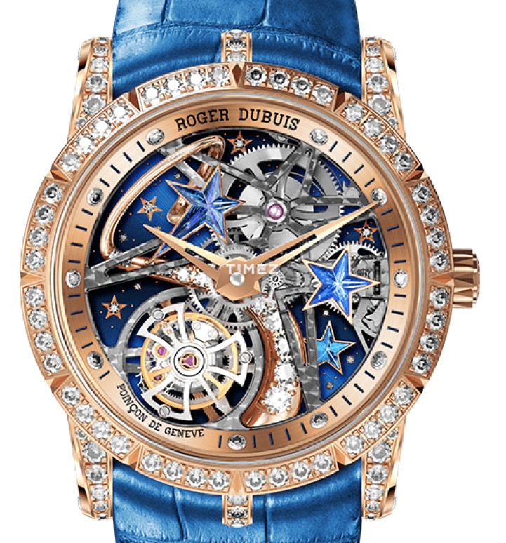 Roger Dubuis,Excalibur 36mm,36mm,Rose Gold,Skeleton,Handwound,Tourbillon,60hours,RDDBEX0761