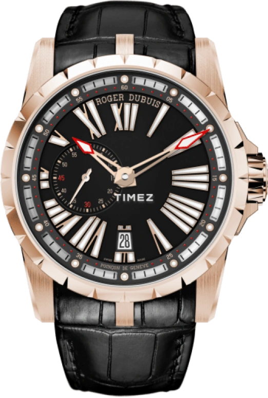 Roger Dubuis,Excalibur 45mm,45mm,Rose Gold,Black,Automatic,DBEX0544