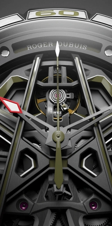 Roger Dubuis,Excalibur Spider 45mm,45mm,Carbon,Black,Khaki Green,Automatic,Day,60hours,RDDBEX1082