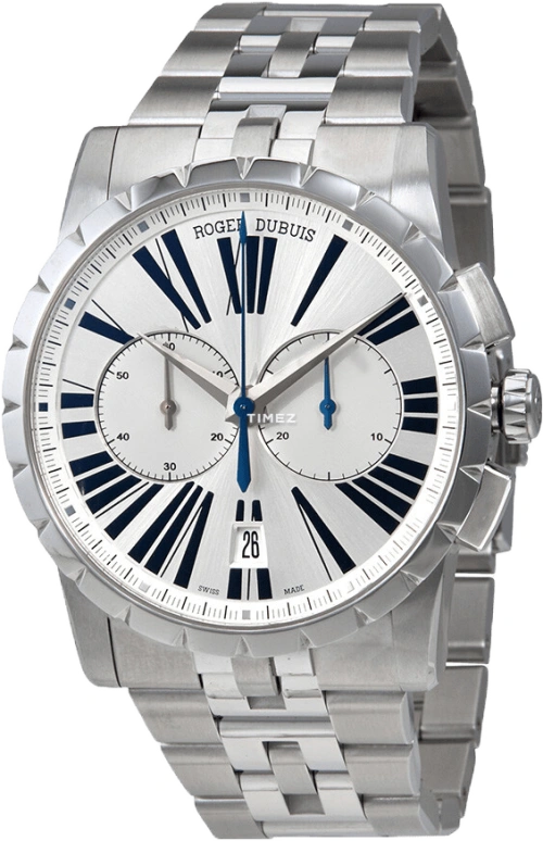 Roger Dubuis,Excalibur 42mm,42mm,Stainless Steel,Silver White,Automatic,Chronograph,Day,RDDBEX0400