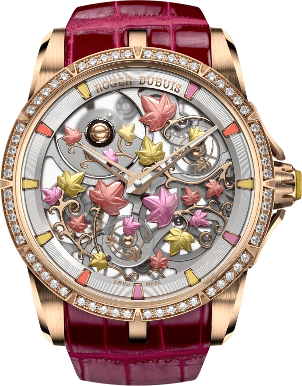 Roger Dubuis,Excalibur 38mm,38mm,Rose Gold,Multi-Color,Grey,Automatic,72hours,In-house Caliber,RDDBEX1208
