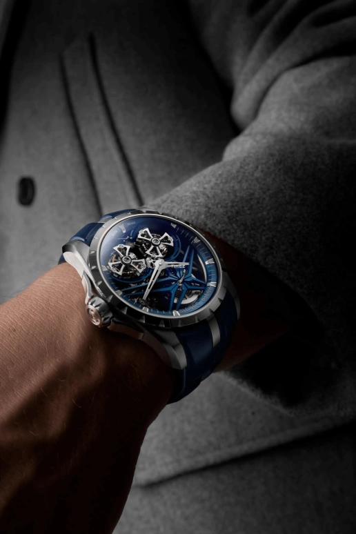 Roger Dubuis,Excalibur 45mm,45mm,Cobalt-chromium Alloy,Silver,Handwound,Tourbillon,72hours,RDDBEX1109