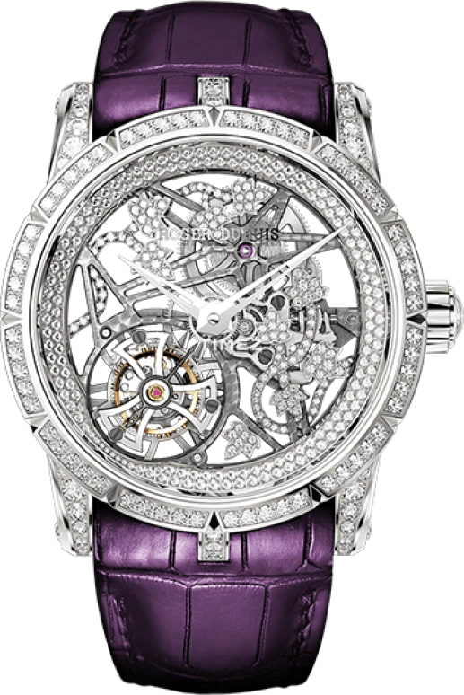 Roger Dubuis,Excalibur 42mm,42mm,White Gold,Skeleton,Handwound,60hours,In-house Caliber,RDDBEX0476