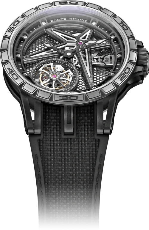 Roger Dubuis,Excalibur Spider 39mm,39mm,Titanium,Luminous,Black,Handwound,60hours,In-house Caliber,RDDBEX0815
