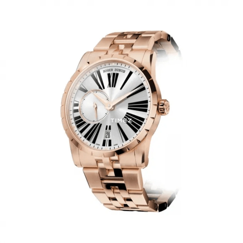 Roger Dubuis,Excalibur 42mm,42mm,Rose Gold,Rose Gold,Silver White,Automatic,Day,52hours,RDDBEX0386