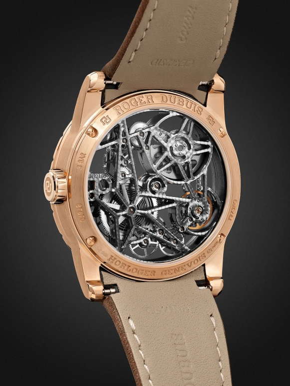 Roger Dubuis,Excalibur 42mm,42mm,Rose Gold,Skeleton,Automatic,Sapphire,Crystal Glass,Round,RDDBEX0727