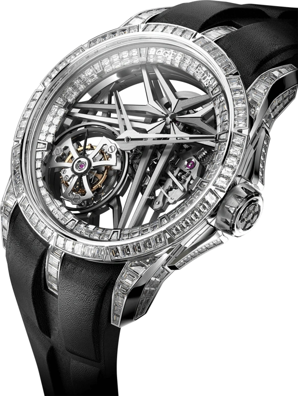 Roger Dubuis,Excalibur 42mm,42mm,White Gold,Skeleton,Handwound,Tourbillon,60hours,RDDBEX0839