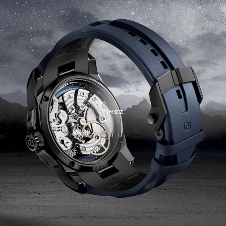 Roger Dubuis,Excalibur 45mm,45mm,Titanium,Blue,Handwound,Tourbillon,Sky Chart,RDDBEX1221
