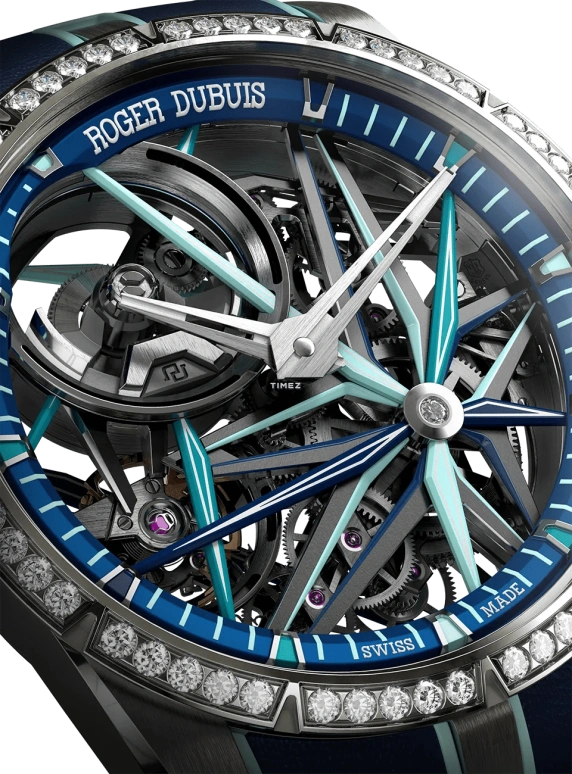 Roger Dubuis,Excalibur 42mm,42mm,White Gold,Skeleton,Blue,Automatic,72hours,In-house Caliber,RDDBEX1038