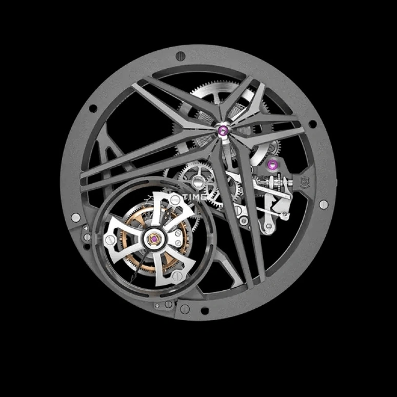Roger Dubuis,Excalibur 42mm,42mm,White Gold,Silver,Skeleton,Handwound,Tourbillon,72hours,RDDBEX0989