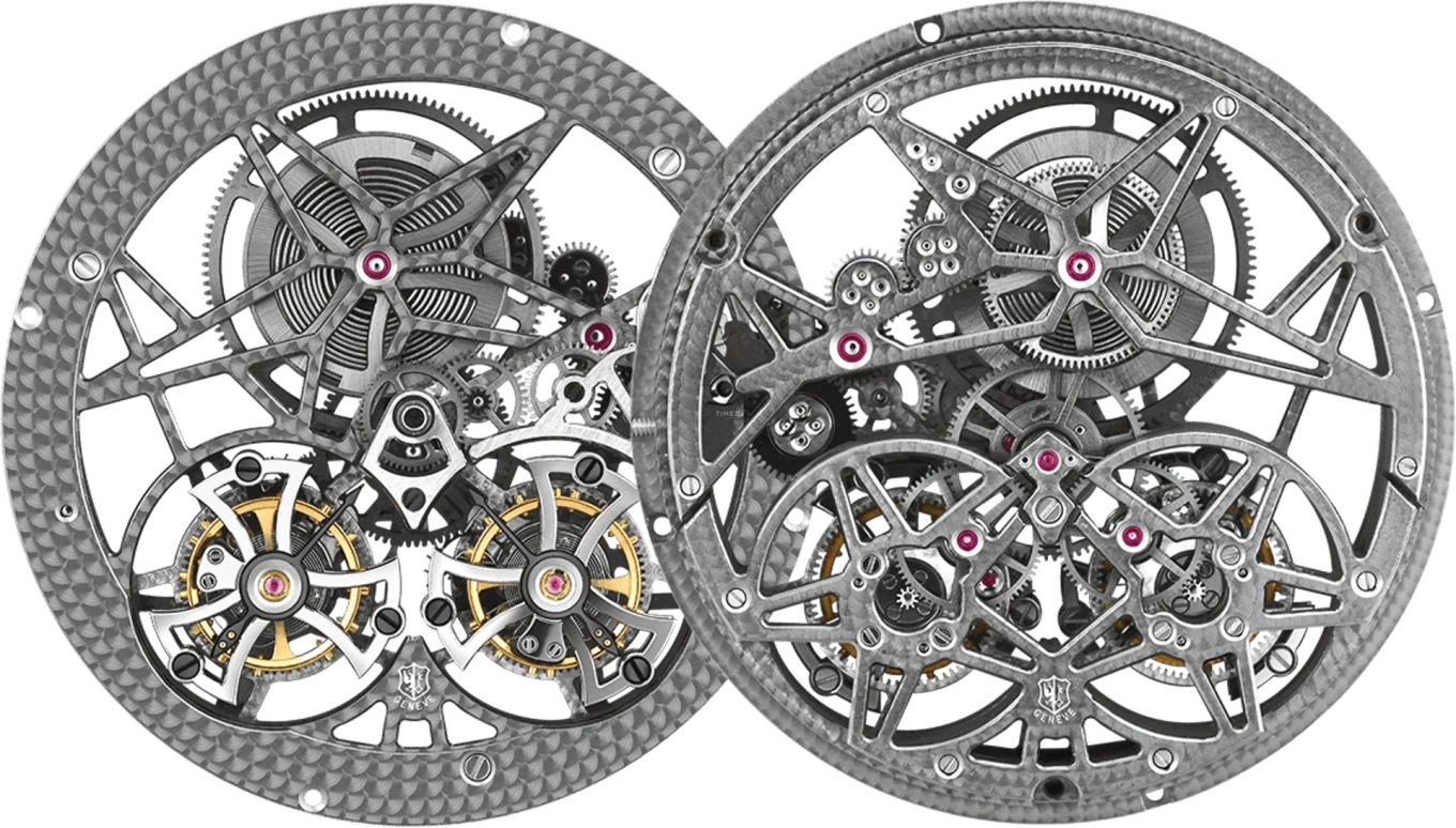 Roger Dubuis,Excalibur 45mm,45mm,Rose Gold,Luminous,Black,Rose Gold,Handwound,50hours,In-house Caliber,RDDBEX0795