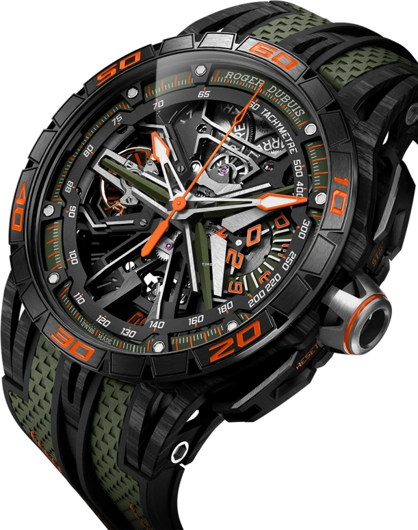 Roger Dubuis,Excalibur Spider 45mm,45mm,Titanium,Skeleton,Automatic,Chronograph,Day,Flyback,RDDBEX1045