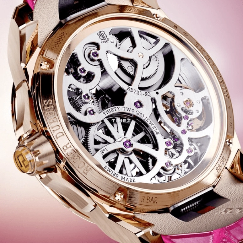 Roger Dubuis,Excalibur 38mm,38mm,Rose Gold,Multi-Color,Grey,Automatic,72hours,In-house Caliber,RDDBEX1208