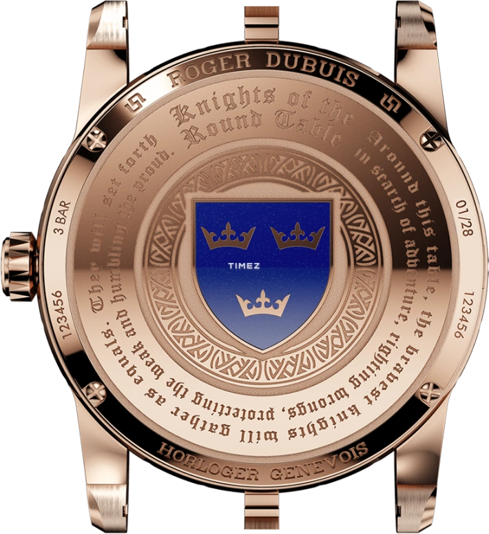 Roger Dubuis,Knights of The Round Table 45mm,45mm,Rose Gold,Black,Automatic,48hours,In-house Caliber,RDDBEX0511