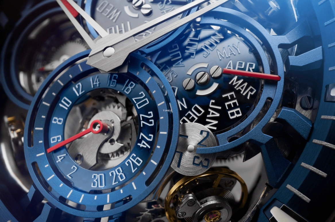Roger Dubuis,Excalibur 48mm,48mm,Cobalt Alloy,Blue,Automatic,Perpetual Calendar,Leap Year,Month,Date,40hours,In-house Caliber,RDDBEX1127